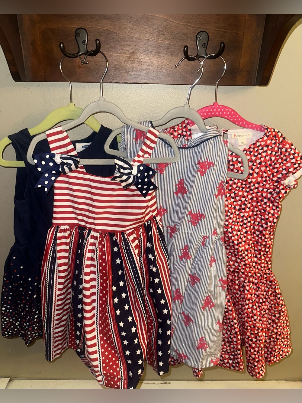 Girls Size 4/4T Patriotic Dress Lot of 4, Bonnie Jean, Crewcuts, Old Navy